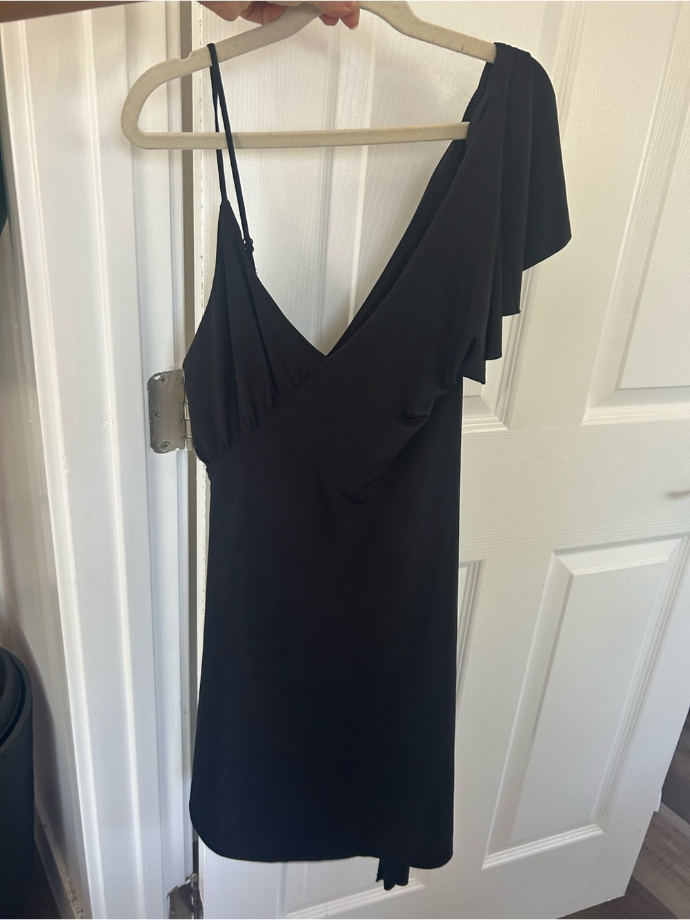 ** New With Tags - silence + noise Black Asymmetrical One-Shoulder Dress